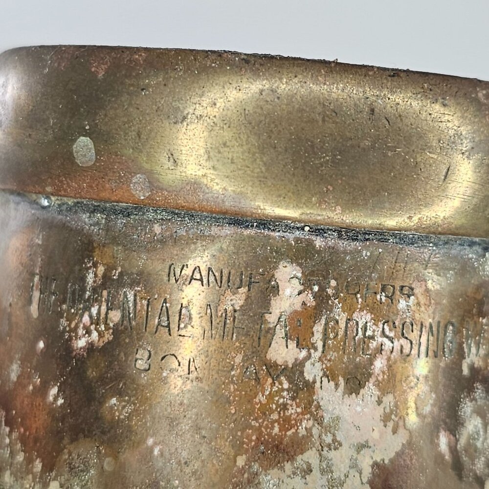 Vintage Brass Seer Measures Oriental Metal Pressing Works Bombay India Punjab - Picture 6 of 16